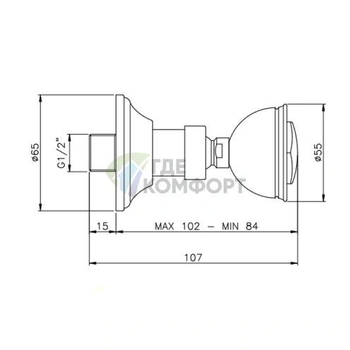 Боковая душевая форсунка Nicolazzi Doccia в золотом цвете (5603GB) - фото 2