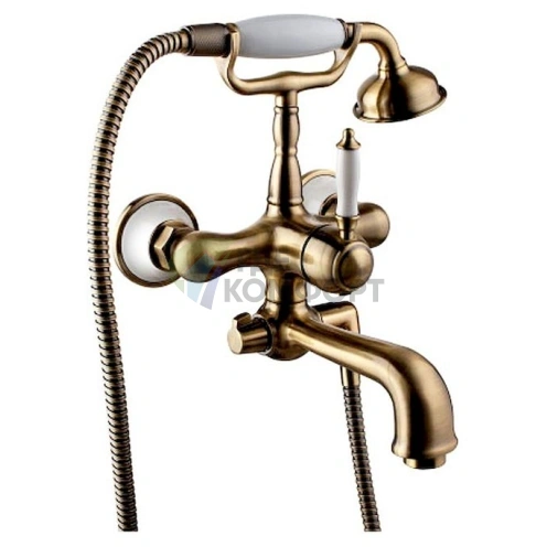 Стильный смеситель Lemark Villa для ванны с душем в хроме - фото 1