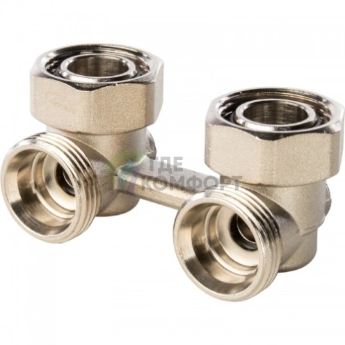 Узел нижнего подключения для радиатора угловой 3/4 - фото 1