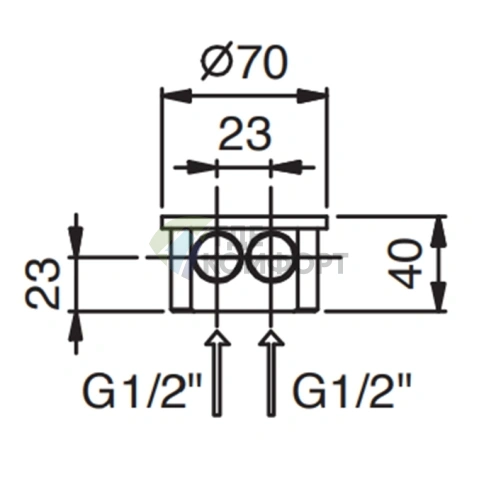 Механизм потолочного смесителя Fantini для раковины (47 00 P404A) - фото 2
