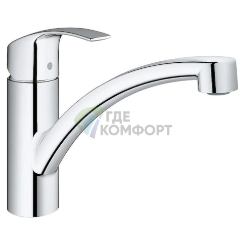 Смеситель Grohe Eurosmart 30260002 для кухни: хромированный, однорычажный - фото 1