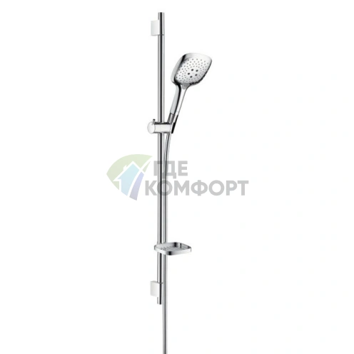 Душевой набор HG Raindance Select E с ручным душем 150, технологиями RainAir, CaresseAir, Mix и штангой 90 см, цвет хром (27857000) - фото 1