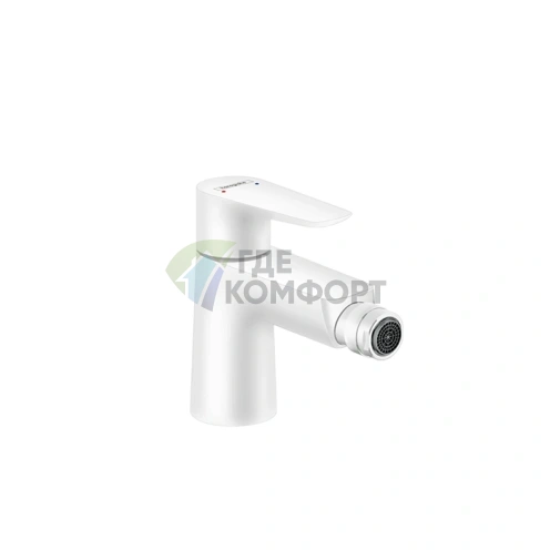 Смеситель для биде Hansgrohe Talis E белый матовый с донным клапаном (71720700) - фото 1