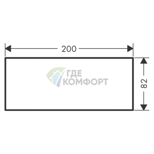 Панель для смесителя AX MyEdition 200 мм — зеркальное стекло (47900000) - фото 2