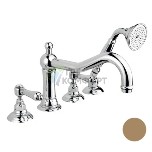 Смеситель для ванны Nicolazzi El Capitan с ручным душем, бронза (1449BZ69) - фото 1
