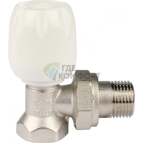 Клапан ручной с неподъемным шпинделем 1/2, угловой Stout - фото 2