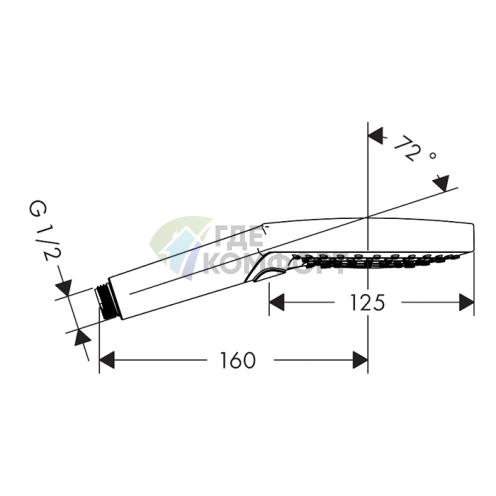 Ручной душ HG Raindance Select S 120 — 3 режима (Rain, RainAir, Whirl), черный мат. (26530670) - фото 2