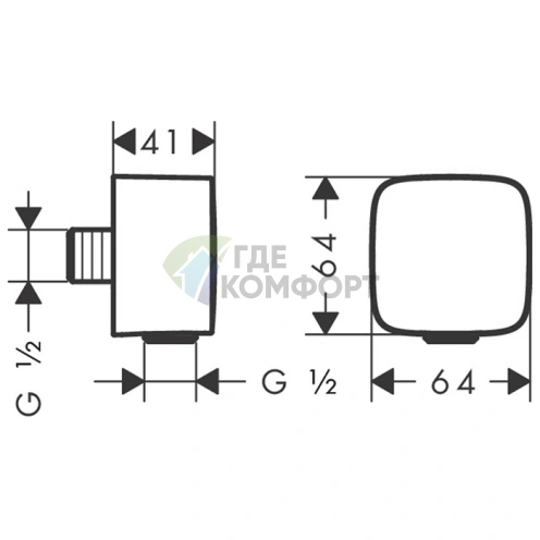 HG FixFit: Шланговое подсоединение с обратным клапаном в шлифованном черном хроме (26457340) - фото 2