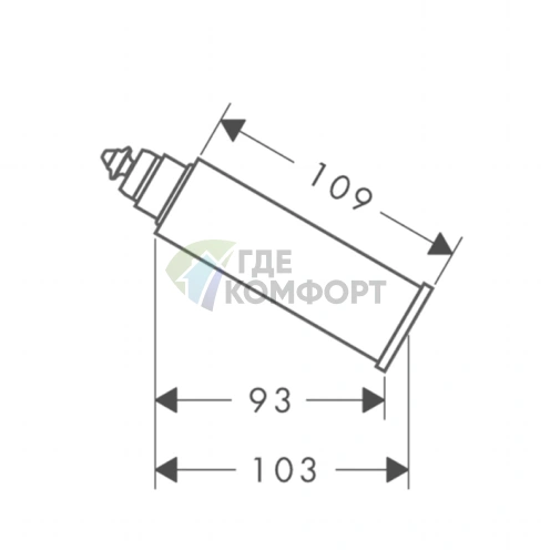 Удлинитель для излива AX Starck 60 мм хром (10981000) - фото 2