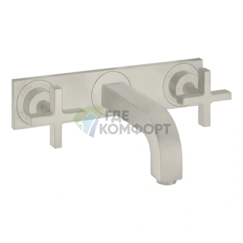 Смеситель для раковины AX Citterio в цвете сталь (39144800) - фото 1