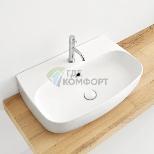 Подвесная раковина Kerasan Nolita 50x45 см, белая глянцевая (534001*1) - фото 4