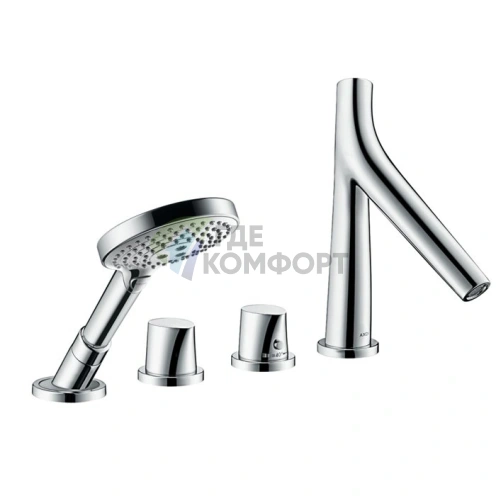 Термостатический смеситель AX Starck Organic для ванны с ручным душем (хром) (12425000) - фото 1