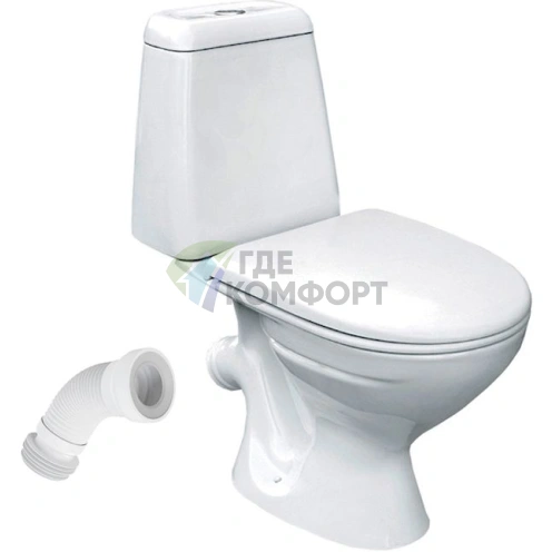 Компактный унитаз Cersanit Hit с гофрированной системой - фото 1