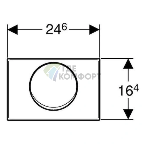 Кнопка смыва Geberit Mambo 115.751.00.1 для скрытого монтажа, белая - фото 2