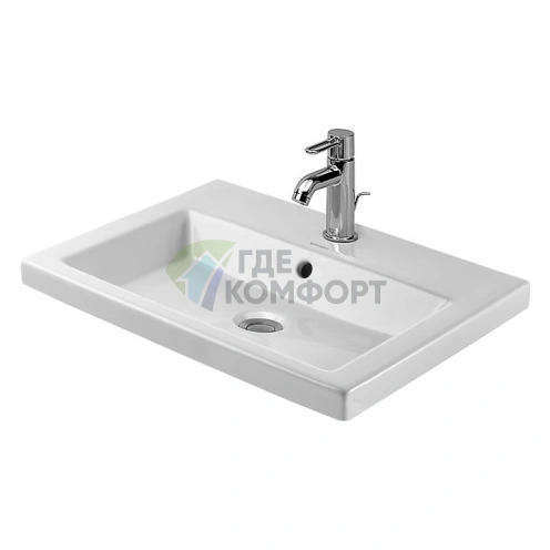 Раковина Duravit 2nd floor для верхнего монтажа 60x43 см, белая (347600000) - фото 1