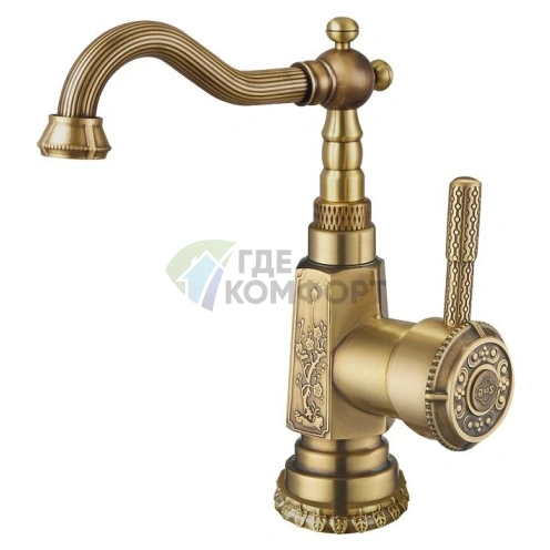 Смеситель Zorg Antic A 310U-BR для раковины — дизайнерский хром - фото 1