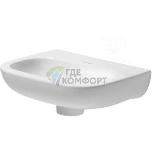 Раковина для рук Duravit D-Code 360x270 мм без перелива, белая (7053600002) - фото 1