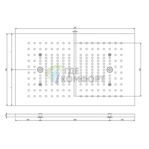GESSI Накладная панель 300x500 мм для потолочной душевой системы цвет Steel Brushed (57010#239) - фото 2