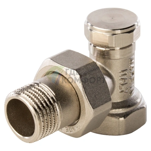 Клапан запорно-балансировочный STOUT угловой 1/2 SVL 0002 000015 - фото 1