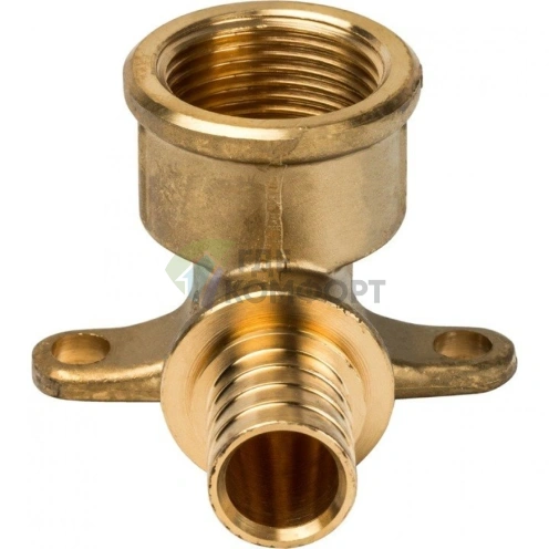 Stout Угольник настенный с креплением 20xRp 3/4 для труб из сшитого полиэтилена аксиальный - фото 10