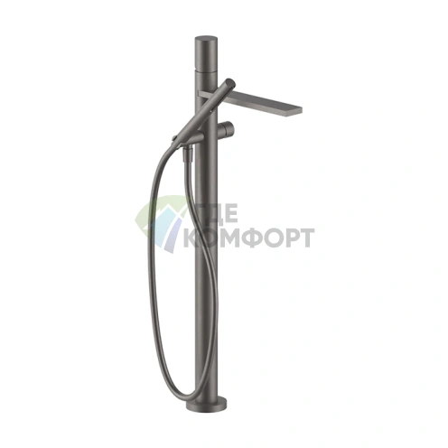 Напольный смеситель для ванны Fantini Milano с ручным душем, цвет Matt Gun Metal PVD (31 P5 3080B) - фото 1