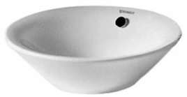 Раковина Duravit накладная круглая 330мм без отв под смесительитель с переливом цвет белый (408330000)
