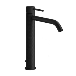 GESSI 316 Смеситель для раковины на 1 отверстие, высокий, h=305мм, с донным клапаном, излив 156мм, цвет: Black XL (54403#299)