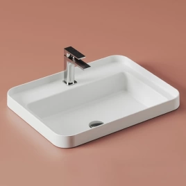 Artceram Fuori Scala Раковина 60х45 см, встраиваемая, с 1 отв.под смеситель,без перелива, цвет: белый матовый (TFL034 05 00 bi matt *1)
