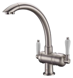 Смеситель Zorg Clean Water ZR 327 YF nickel для кухонной мойки