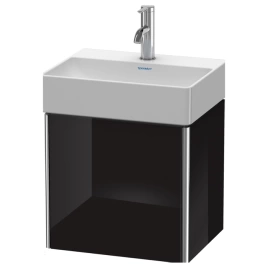 Duravit XSquare База под раковину 434х340х397 мм, 1 дверца левая, Цвет черный глянцевый (для раковины 073245) (XS4060L4040)