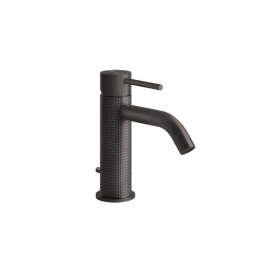 GESSI 316 Смеситель для раковины на 1 отверстие, с донным клапаном, излив 123мм, цвет: brushed black metal pvd (54401#707)
