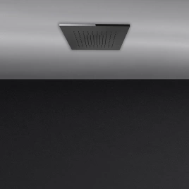 Gessi Minimali Встраиваемая в потолок душевая система 350х350 мм, с функцией тропический ливень, цвет Mirror Steel (57801#238)