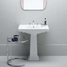 Раковина GSI Classic с переливом и пьедесталом 60x46cм с 1 отв под смесительитель цвет белый