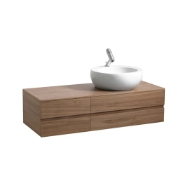 Laufen Alessi One Тумба под раковину 818971, 1200х500х330мм, с 4 выдвиж. ящиками, DX, цвет: орех (4.2412.2.097.630.1)
