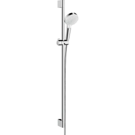 HG Crometta Vario Unica Душевой набор: штанга 900mm, ручной душ, 2jet (Rain, IntenseRain), EcoSmart, шланг, цвет: белый/хром (26538400)