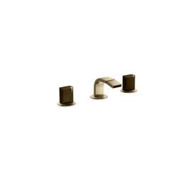 Fantini Venezia In Смеситель для биде, 3 отв, с донным клапаном, излив 135мм, цвет: Matt British Gold PVD (29 P6 N509S)