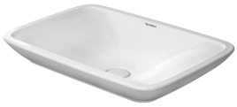 Раковина Duravit PuraVida накладная шлифованный вариант без перелива без площадки под смеситель вкл крепление а также выпуск с керамической крышкой Цвет Белый (369700000)