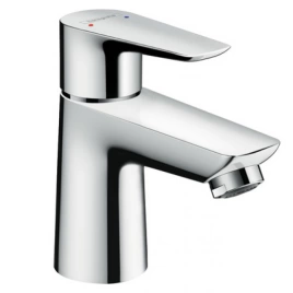 Hansgrohe Talis E Смеситель для раковины 80, на 1 отв, с донным клапаном, излив 96мм, h71мм, цвет: хром (71700000)