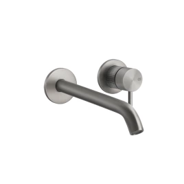 GESSI 316 Встраиваемый смеситель для раковины с изливом 200-170мм (внешняя часть), цвет: steel brushed (54286#239)
