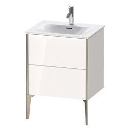Duravit XViu Тумба подвесная 591x610x480мм, для раковины 234463, 2 ящика, цвет: белый глянцевый/champagne matt (XV43000B122)