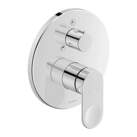 Duravit B.3 Смеситель для душа, с переключателем и перепускным клапаном скрытого монтажа (наружная часть), цвет: хром (B35210012010)