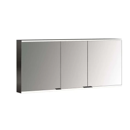 Emco Prime Зеркальный шкаф с подсветкой LED 2 Facelift, цвет черный навесная модель, 1400 mm, 3-дверки, IP 20 зеркальная задняя стенка (9497 135 49)
