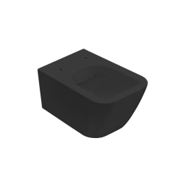 GLOBO Stone Унитаз подвесной Безободковый 52x36см, с системой скрытого крепежа, цвет черный матовый (STS05.AR)