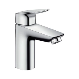 Hansgrohe Logis Смеситель для раковины 100 на 1 отв. с донным клапаном, излив 108мм, h93мм, цвет: хром (71100000)
