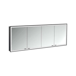 Emco Prime Зеркальный шкаф с подсветкой LED Facelift встраив. модель, 2000 mm, 4-дверки, IP 20, цвет черный зеркальная задняя стенка (9497 135 99)