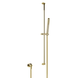 Gessi Goccia Душевая штанга с ручным душем и выводом воды из стены, цвет: Gold CCP (33642#080)
