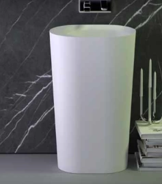 Раковина KNIEF Pearl отдельностоящая 50х40х90 см без перелива цвет белый матовый