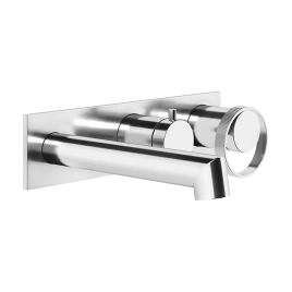 Gessi Anello Встраиваемый однорычажный смеситель на 2 выхода с перекл. и изливом (внешние части), цвет: хром (63341#031)