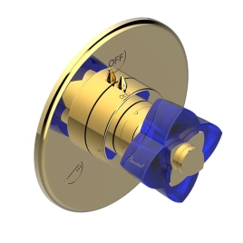 THG PETALE DE CRISTAL BLEU Переключатель встраиваемый, внешняя часть, цвет хром (U6B-F01-48M2SB)