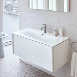 Duravit XViu Тумба подвесная 400x810x480мм под раковину 233683, 234583, 234683 с 1 выдвижным отделением, цвет: белый глянцевый (XV40260B122)